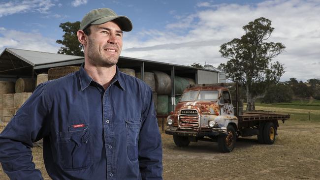 West Coast premiership captain Shannon Hurn at home on the family farm at Angaston. Picture: Sarah Reed.