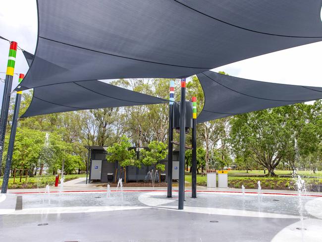 General photograph of water park at Logan Gardens, Civic Parade, Logan Central, Sunday, February 9, 2020 (AAP Image/Richard Walker)