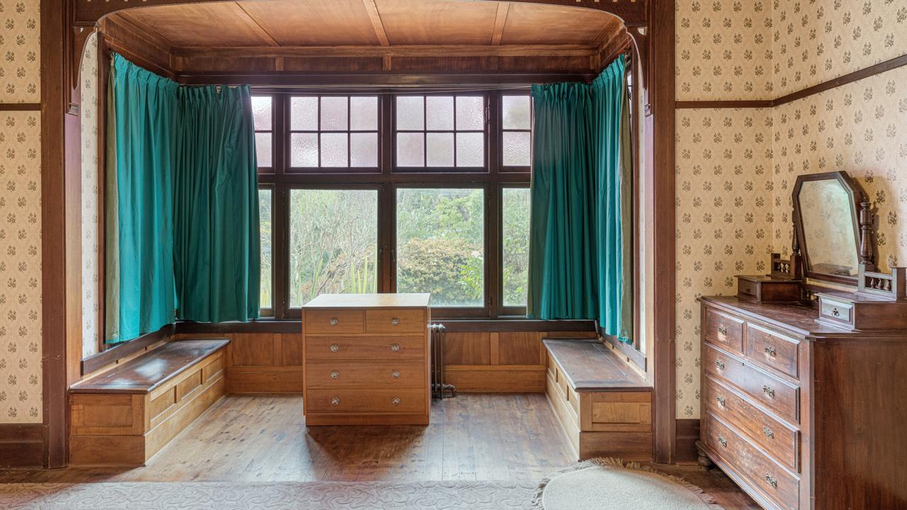 An expansive bay window with seating.