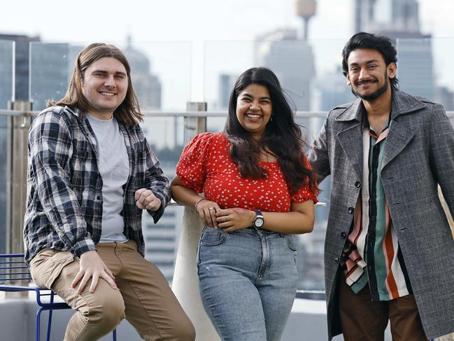 Harry King, Jahanvi Tewari and Arjit Das share their biggest worries. Picture: Sam Ruttyn