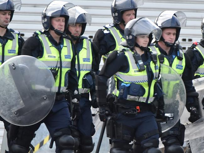 Remand Centre Riot. Police prepare to storm the prison. Picture: Jay Town