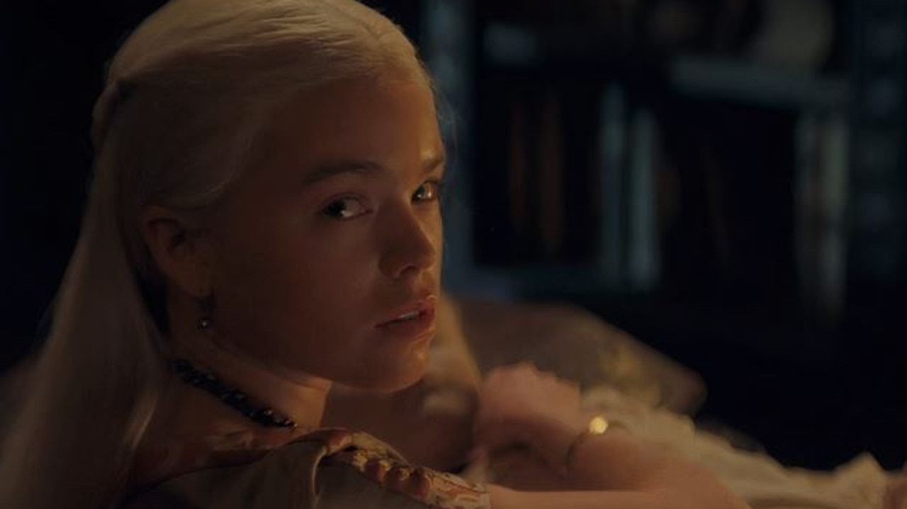 One of his dreams sees the brief return of Aussie actress Milly Alcock, who played a young Rhaenyra Targaryen in Season 1.