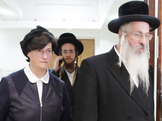 Malka Leifer's brother, sister and son leave court. Picture: Ella Pellegrini