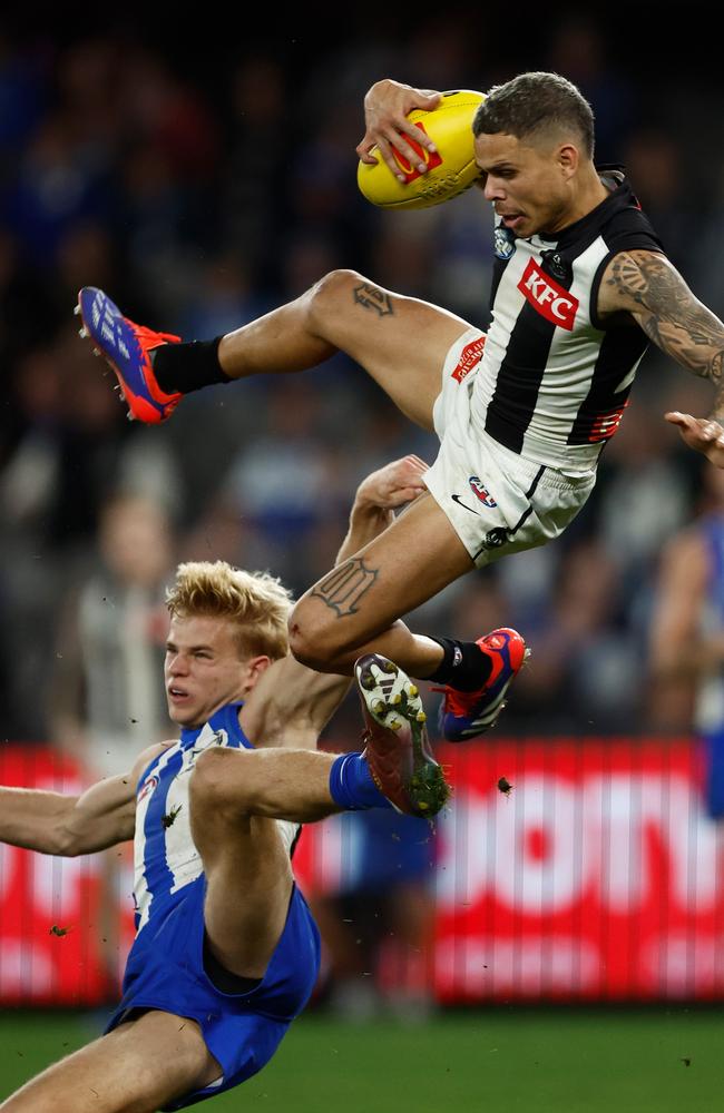Last year’s clash between the Roos and Pies was a classic. Picture: Getty Images