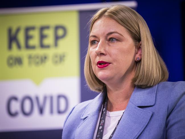 Ms Morgan-Wicks, who read the email aloud, also warned unvaccinated health workers they’ll be sacked if they aren’t jabbed by October 31. <span>Picture: Richard Jupe</span>