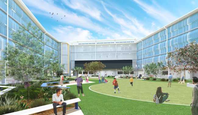 Concept images for Stage 2 of Foxwell State Secondary College which is located at Coomera. .