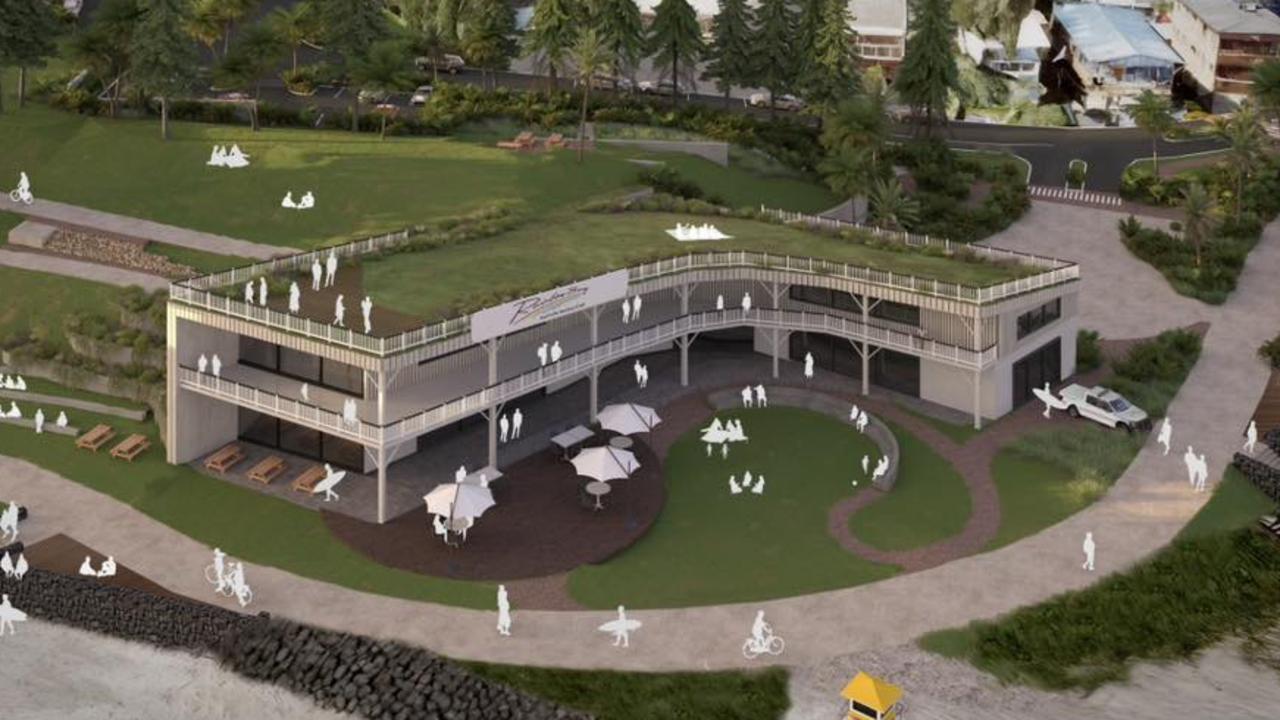 Renders of the proposed Rainbow Bay Surf Life Saving Club redevelopment. Photo: Supplied