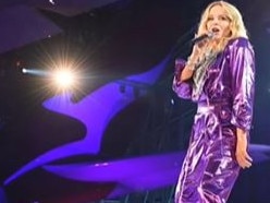 Kylie Minogue performs at the Qantas 100th anniversary celebration. Picture: Instagram.