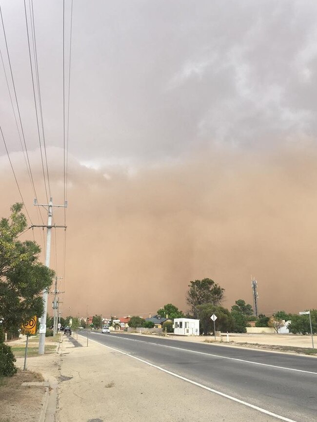 The storm swallowing up the township Picture: Wayne Radcliffe