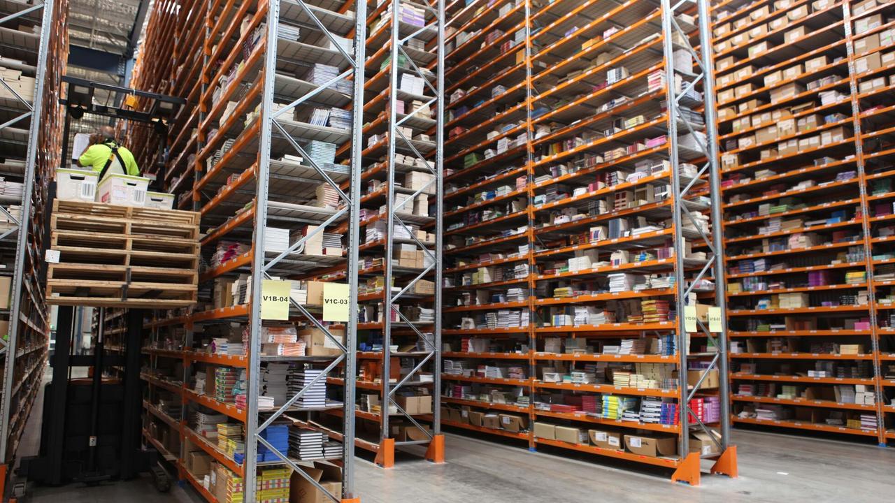 The warehouse has 150,000 titles in stock ready to ship. Picture: Supplied