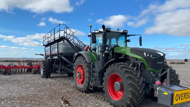 Chris Brain's Fendt tractor has been out of action for eight days due to delays obtaining a replacement sensor. Picture: Chris Brain