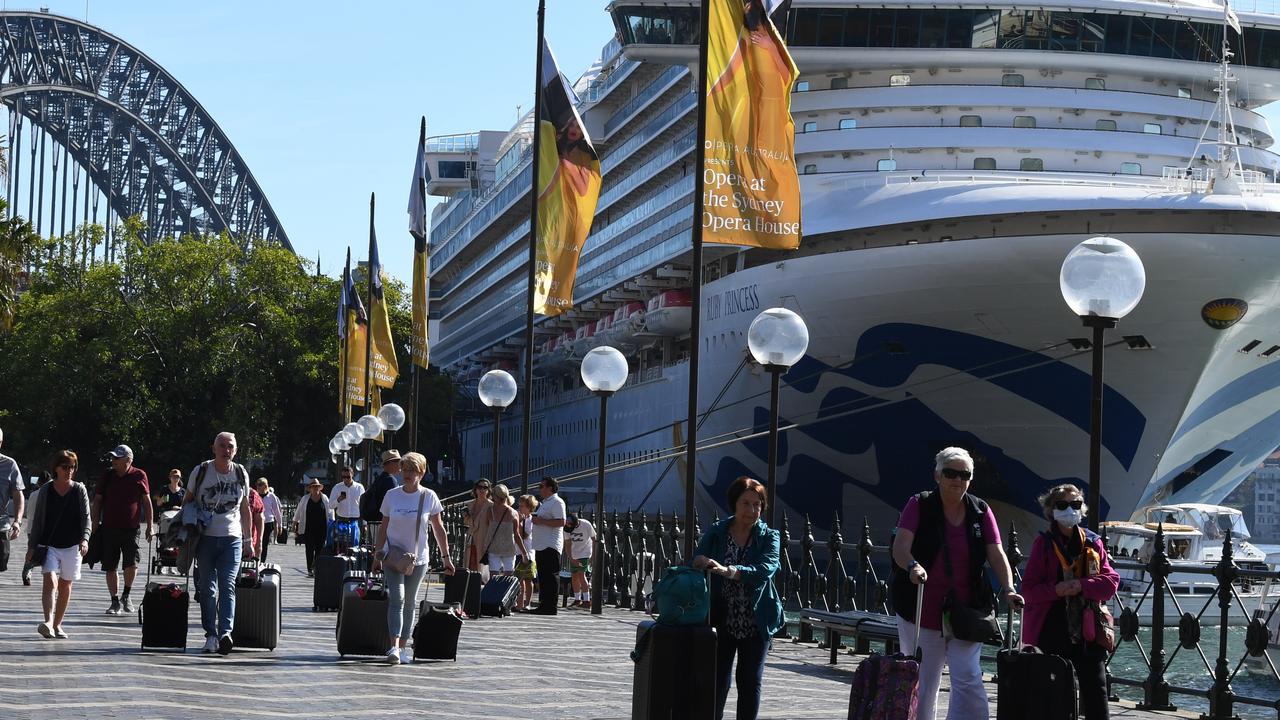 Cruise ship passengers will no longer be allowed to disembark cruise ships in NSW. Picture: Dean Lewins/AAP