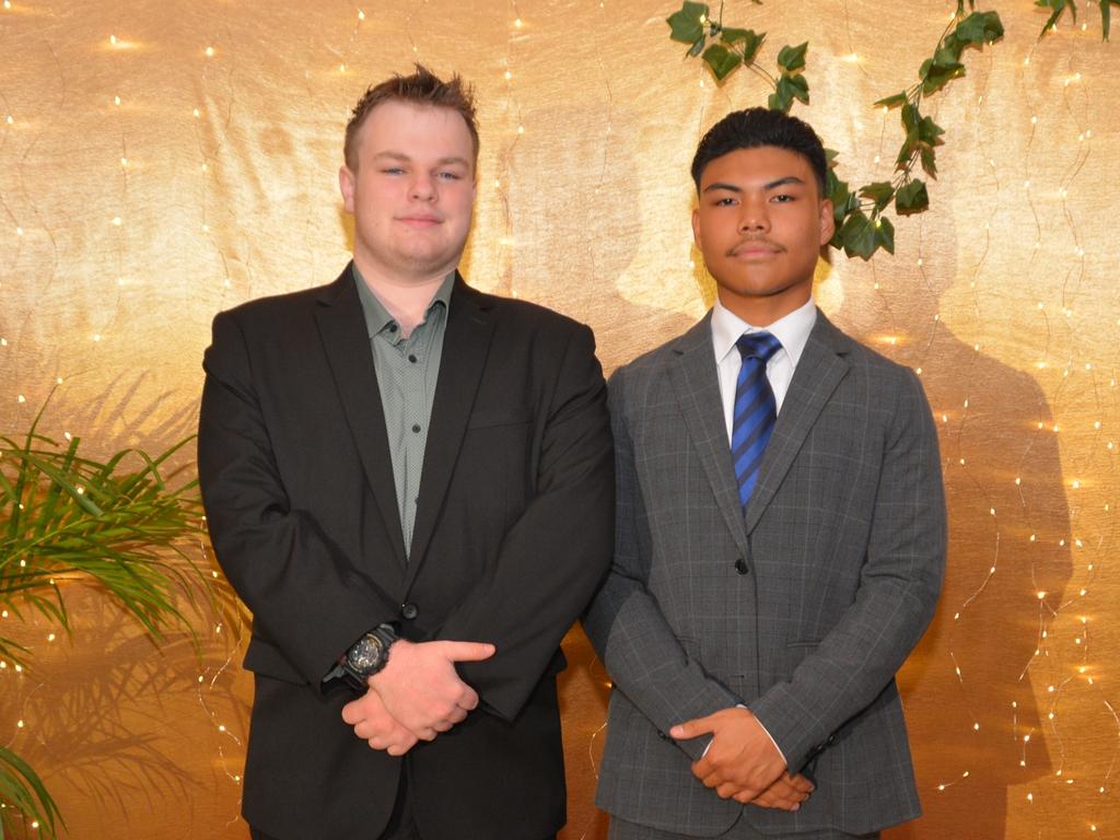 Corey Hayes and Gabriel Jaravata at the Toowoomba State High School Formal, November 13, 2024.