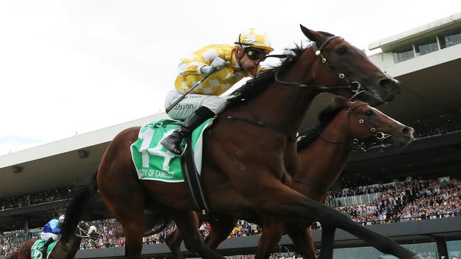 Lady of Camelot winning the Golden Slipper in March Picture: Getty Images