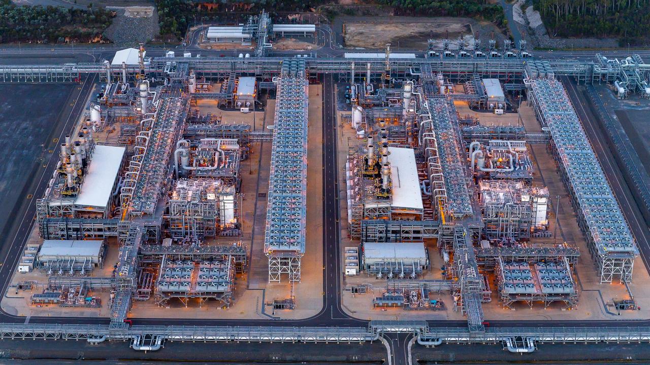 The Curtis Island natural gas and LNG plant in Queensland.