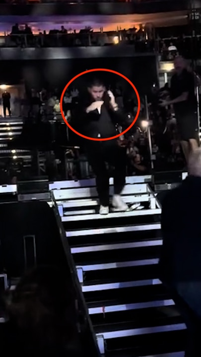 Terrifying moment Nick Jonas flees stage over security scare