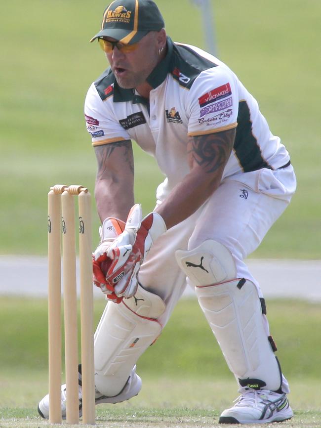 Gold Coast Cricket 3rd Grade: Runaway Bay v Helensvale Pacific Pines at Sam Loxton Oval Runaway Bay Batsman Helensvale Fielder Ben Daley Pic Mike Batterham