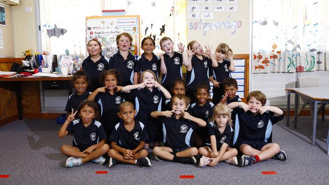 My First Year 2024: Gordonvale State School: Prep C: Kathryn, Oliver, Jaharna, Sylar, Kyrii, Paris; middle: Allirah, Aylah-Rose, MacKenzie, Marins, Matthius, Nathaniel; front: Jannali, Yurrawi, Trezarlei, Crys, Myles. Picture: Brendan Radke.