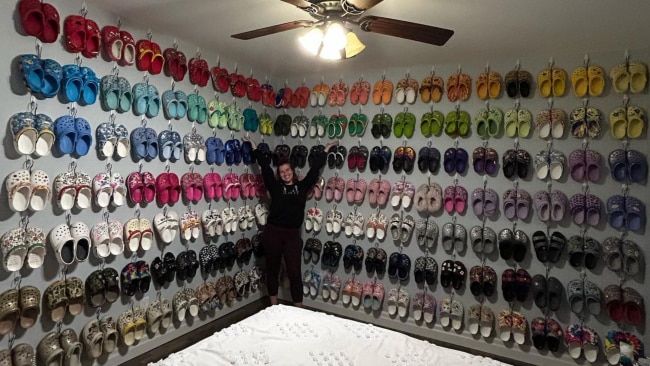 Her Crocs collection features 192 pairs. Image: TikTok