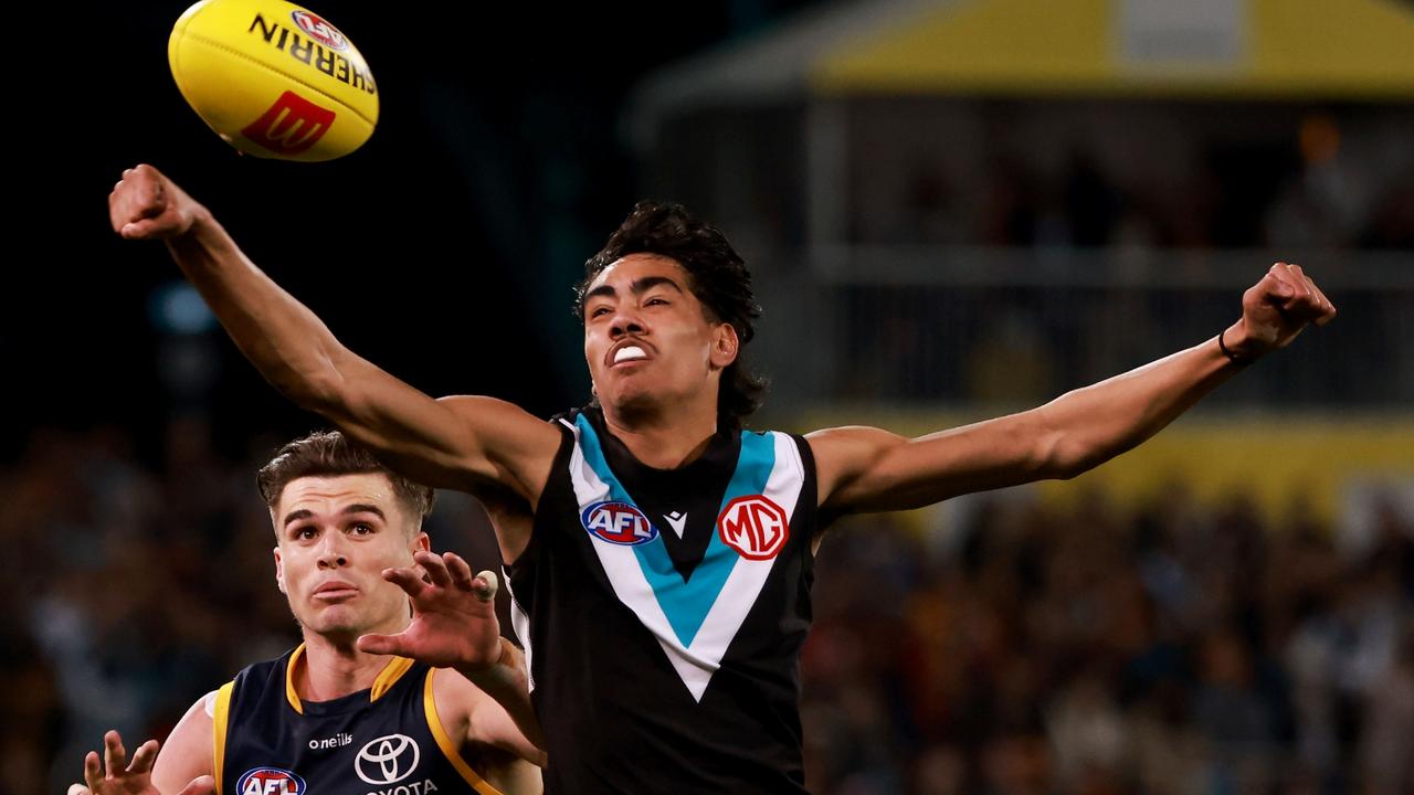 Jase Burgoyne was a highlight for the Power in 2022. Picture: James Elsby/AFL Photos