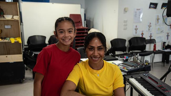 Ashlynne Garnica of Picnic Point and Paulini Curuenvauli at the Academy of Music and Performing Arts at Alexandria where they rehearse for Joseph and the Amazing Technicolor Dreamcoat. Picture: Lara Jane Photography