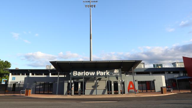 The Barlow Park master plan uses the original footprint and builds on existing infrastructure to complete the stadium for under $100m but is yet to be funded. Picture: Brendan Radke