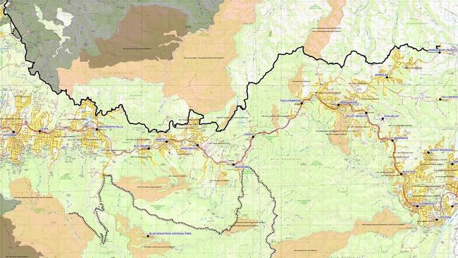 RFS Blue Mountains District released this map outlining the backburn operation against Erskine Creek fire. Crews have since implemented a new strategy, using Erskine Creek itself, following Tuesday’s rain in the Blue Mountains.