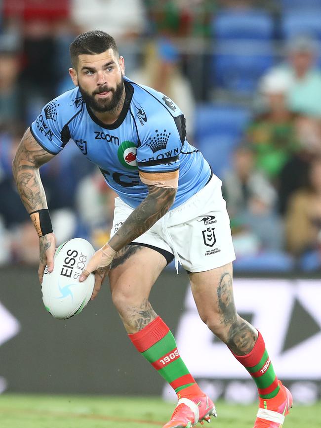 Adam Reynolds sporting a black arm band and Jake’s name on his wrist in the Rabbitohs Friday night win over the Gold Coast Titans (Photo by Chris Hyde/Getty Images)