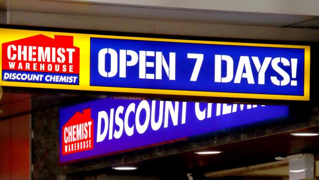 General images around Brisbane - Chemist Warehouse store signage in the Brisbane CBD, Brisbane Wednesday 6th May 2020 Picture David Clark