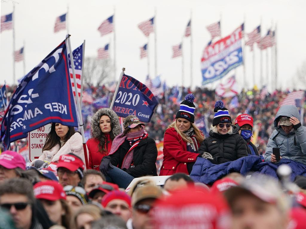 Supporters of US President Donald Trump demonstrate on the National Mall. Picture: AFP