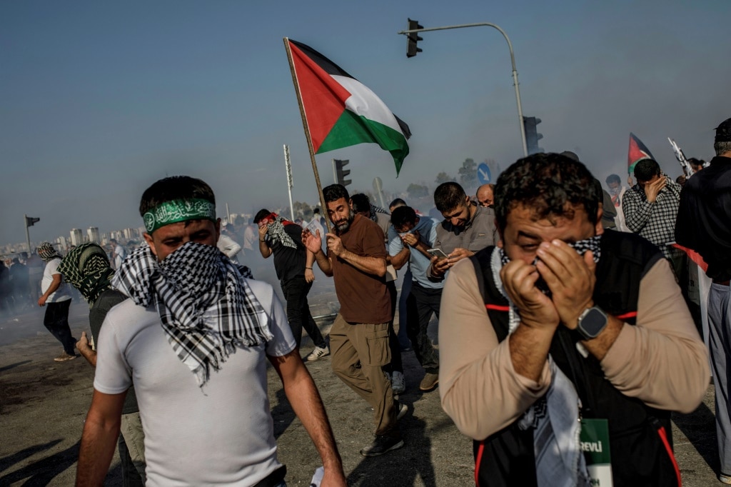 Turkish Police Tear Gas Pro-Palestinian Protesters At Air Base | News ...