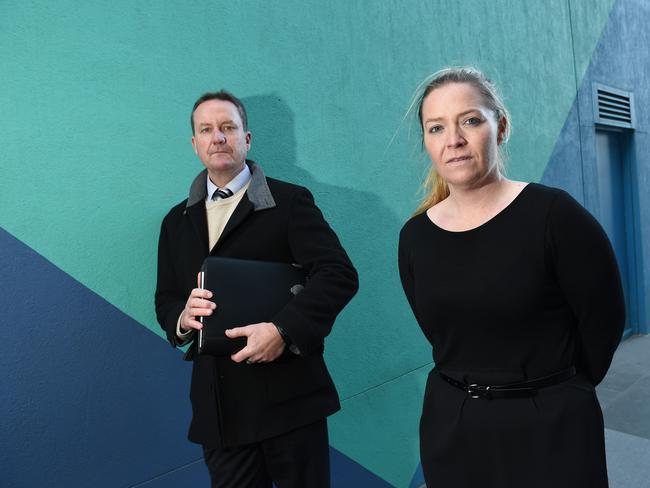 Victoria Police Inspector Jamie Templeton and Senior Strategic Analyst Charlotte Fox have developed an initiative to help wayward kids avoid a life of crime as offenders and victims. Picture: Chris Eastman