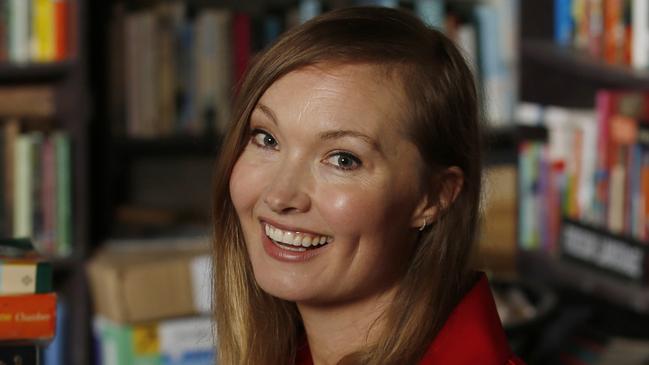 Writer, musician and actor Pip Drysdale at Ampersand Books cafe in Paddington. Why I love my suburb. Picture: John Appleyard