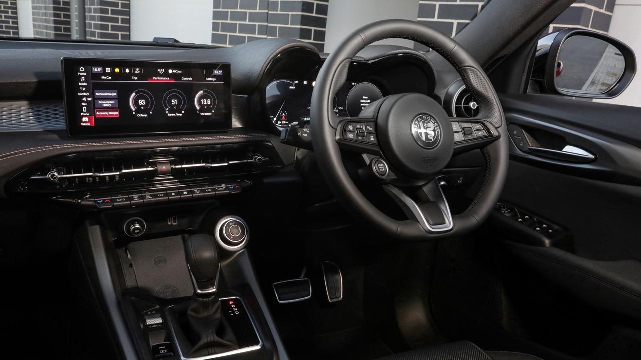 Inside the Alfa Romeo Tonale Ti variant.