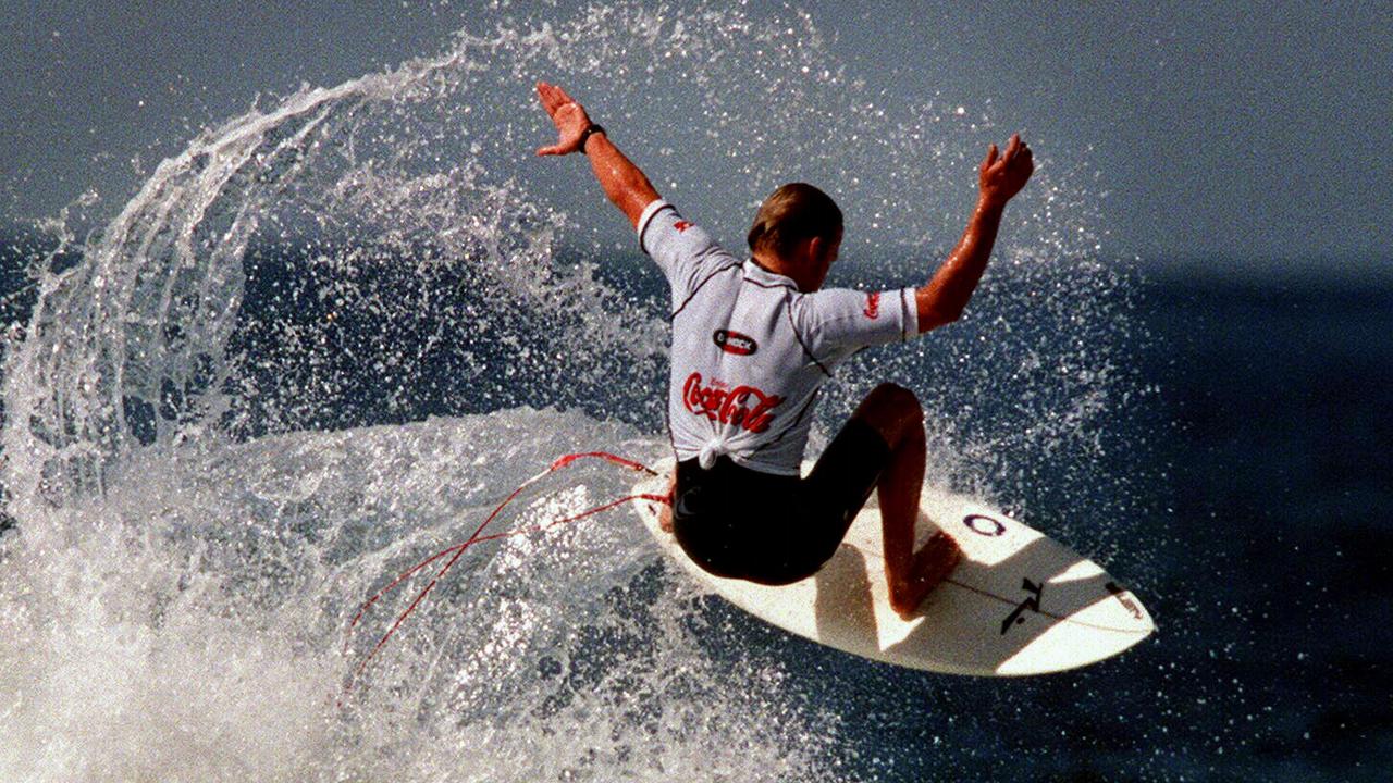 Surfer CJ Hobson during the Diet Coke Classic at Manly Beach in 1999.