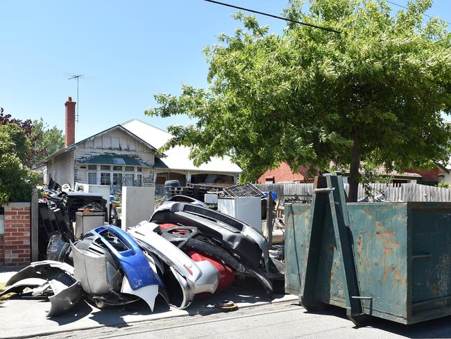 Rubbish at the property. Picture: Ellen Smith