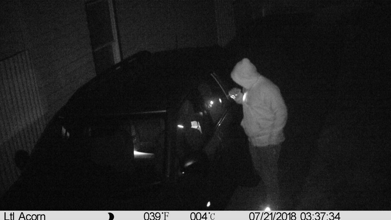 A would-be burglar who was caught on a home security camera moved on because the man’s home and car were locked with no valuables in sight.