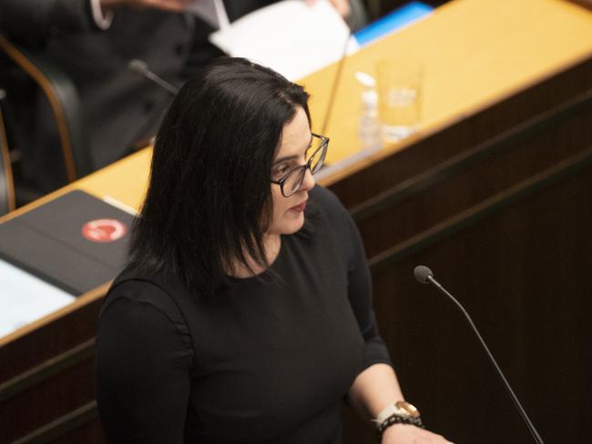 Labor member for Clark Ella Haddad, Parliament Question Time. Picture: Chris Kidd