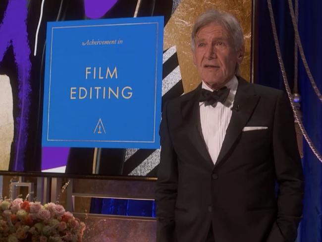 Harrison Ford made a cameo at the Oscars. Picture: Getty Images