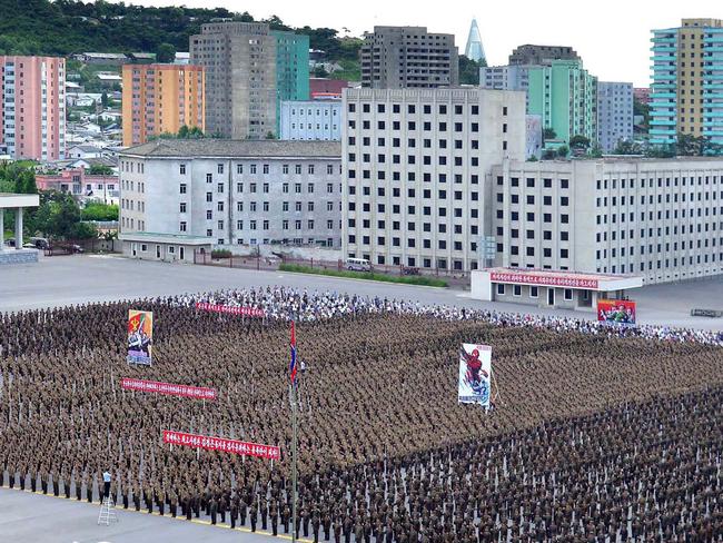 Experts have warned there is no viable military option when it comes to dealing with North Korea. Picture: AFP/ KCNA