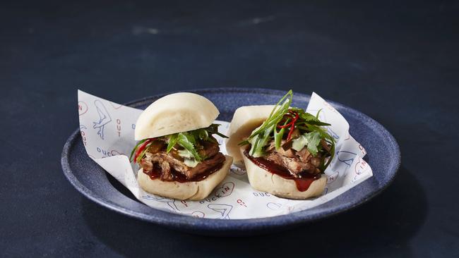 Bao To This from Manu Feildel's new restaurant, Duck In Duck Out. Picture: Rob Palmer