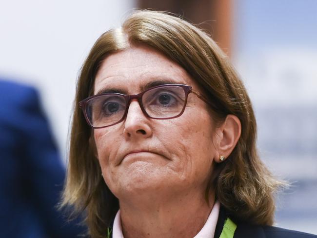 CANBERRA, AUSTRALIA, NewsWire Photos. OCTOBER 26, 2023: Governor of the Reserve Bank of Australia Michele Bullock appears before Senate estimates at Parliament House in Canberra. Picture: NCA NewsWire / Martin Ollman