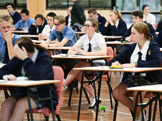 Shalom student Mary-Ella Delaney before the start of her QCS test.