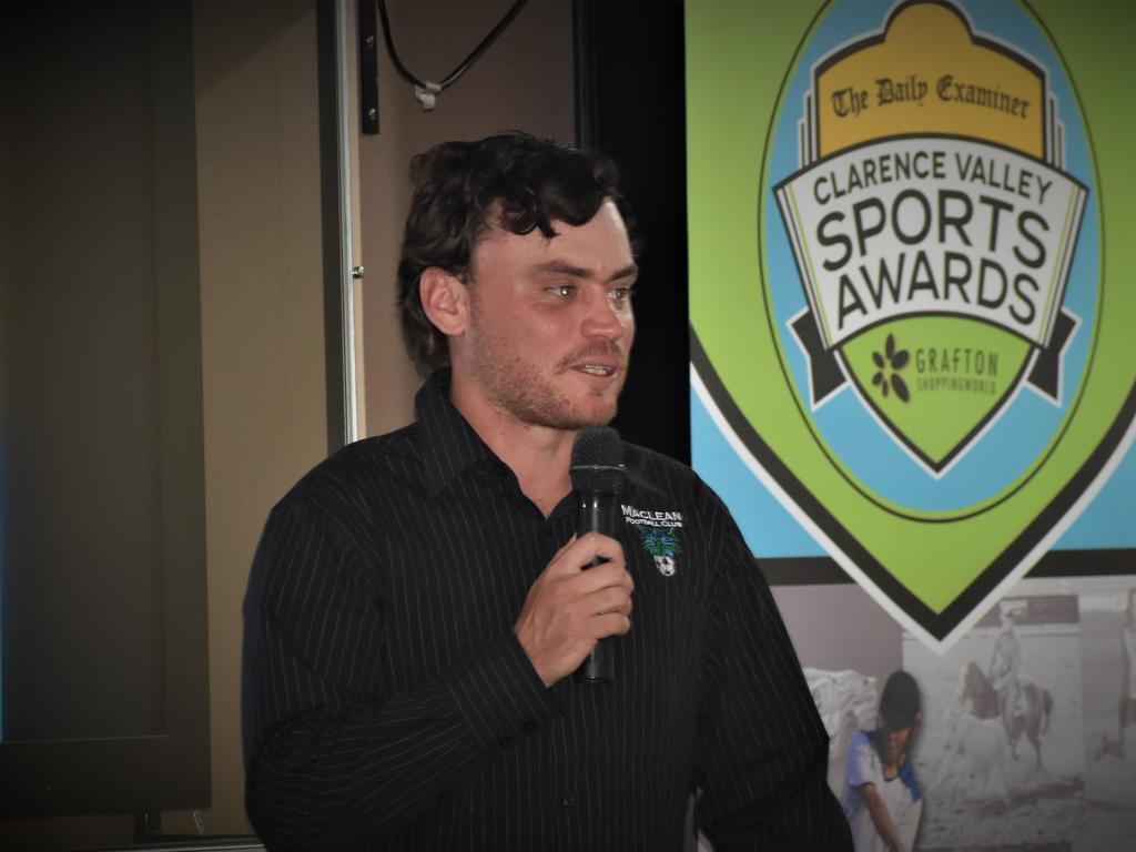 27-year-old Matt Farrell was awarded the Tooheys Ernie Muller Award for Contribution to Sport in the Lower Clarence at the 2020 Clarence Valley Sports Awards at Grafton District Services Club on Saturday, 14th November, 2020. Photo Bill North / The Daily Examiner