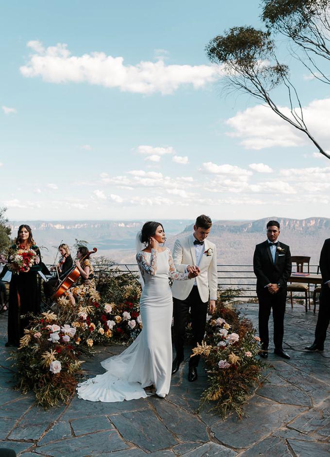 Inside An Idyllic Cliffside Wedding In The Blue Mountains Vogue Australia