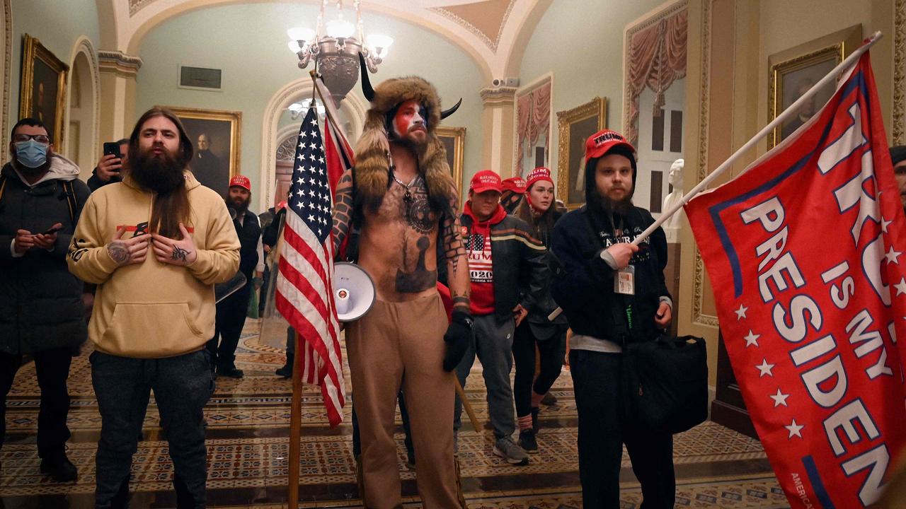 Protesters inside the Capitol on January 6, 2021. Picture: Saul Loeb/AFP