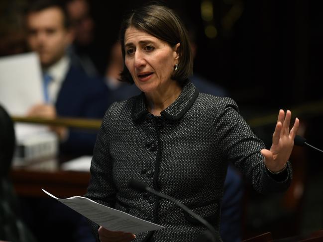 NSW Premier Gladys Berejiklian in parliament this week. Picture: Joel Carrett