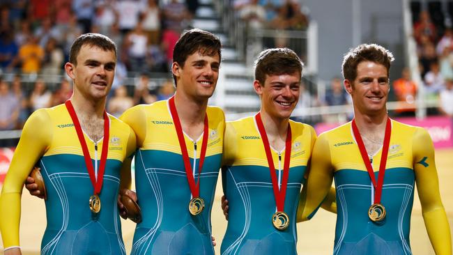 Australia collects its gold medals.