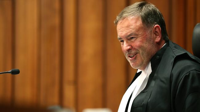 Justice Gregory Geason in the Supreme Court in Hobart. Picture: Sam Rosewarne