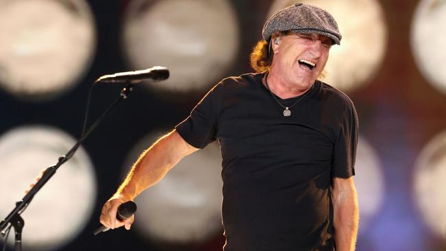 AC/DC’s Brian Johnson at the concert. Picture: Kevin Winter/Getty Images